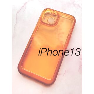 iPhone13オレンジクリアスタンド付無地iphone13ケース新品送料込み(iPhoneケース)