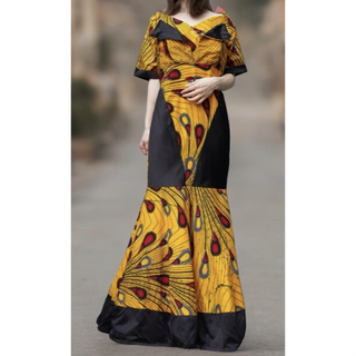 Santa Monica - Special vintage アフリカンバティックドレス ロングワンピース
