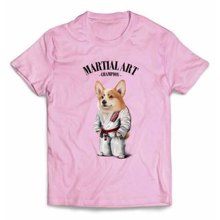 ウェルシュ・コーギー いぬ 犬 柔道 柔道着 武道 筋トレ Tシャツ メンズ(Tシャツ/カットソー(半袖/袖なし))