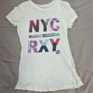 ロキシー(Roxy)のROXY ロキシー レディース Tシャツ アイボリー Sサイズ(Tシャツ(半袖/袖なし))