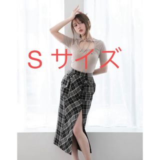 Andmary Anna check long skirt(その他)