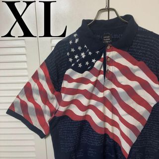 【美品】USA 半袖 ポロシャツ XL ビッグシルエット(ポロシャツ)