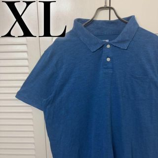 モッシモ(MOSSIMO)の【美品】MOSSIMO 半袖 ポロシャツ XL 無地 薄手 アメリカ 輸入 古着(ポロシャツ)