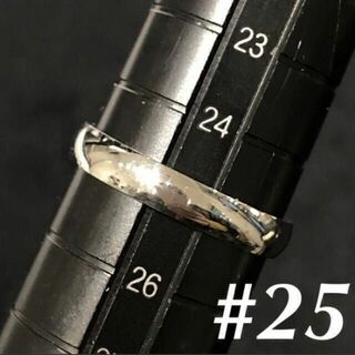 刻印無料D 25号 シンプル シルバーリング甲丸 ステンレス製 幅4mmメンズ(リング(指輪))