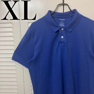 ARIZONA - 【美品】ARIZONA 半袖ポロシャツ XL ビッグシルエット ブルー