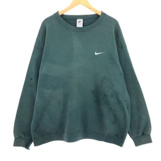 ナイキ(NIKE)の古着 90年代 ナイキ NIKE ワンポイントロゴスウェットシャツ トレーナー USA製 メンズXL ヴィンテージ /eaa410477(スウェット)