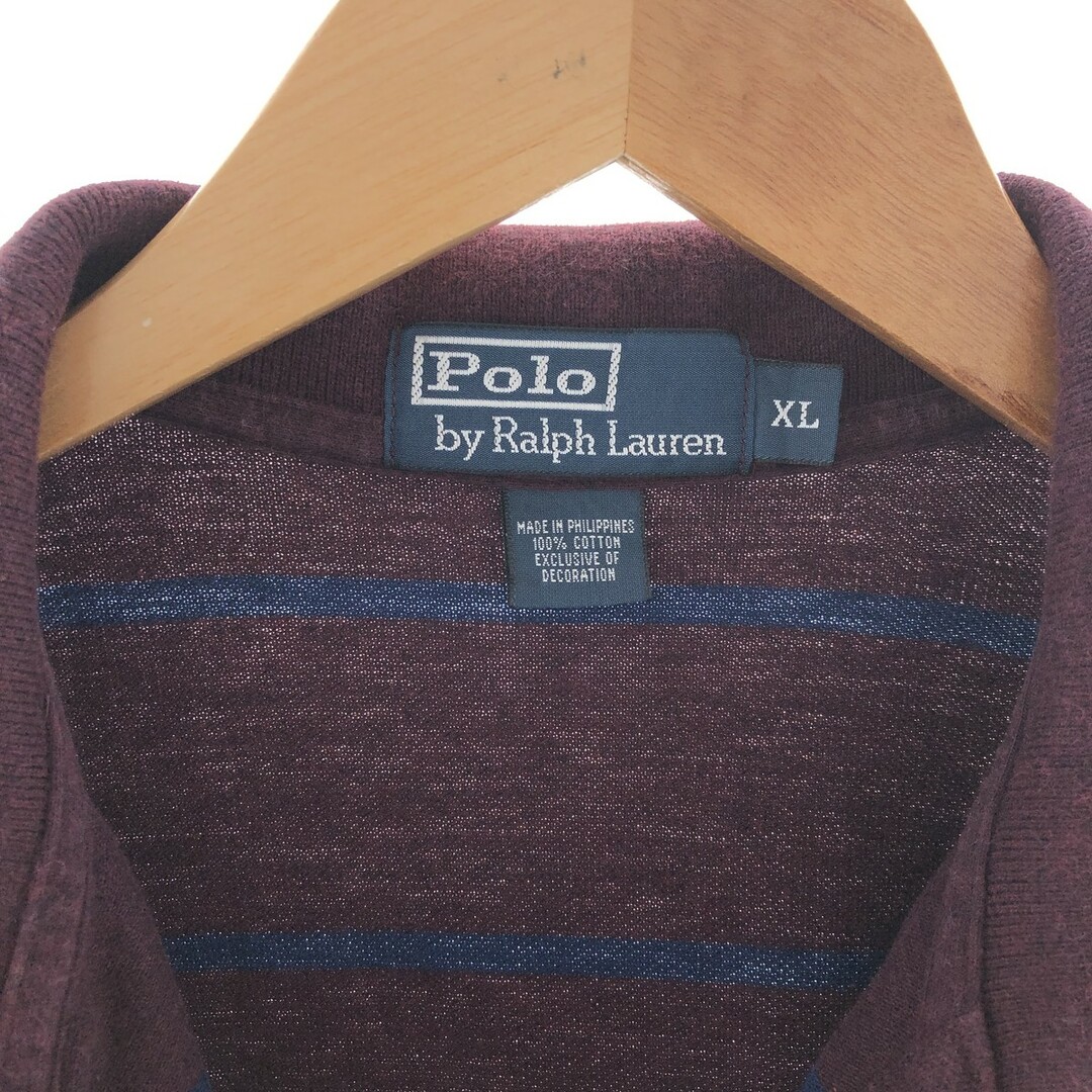 Ralph Lauren(ラルフローレン)の古着 ラルフローレン Ralph Lauren POLO by Ralph Lauren 半袖 ボーダー ポロシャツ メンズXL /eaa381384 メンズのトップス(ポロシャツ)の商品写真