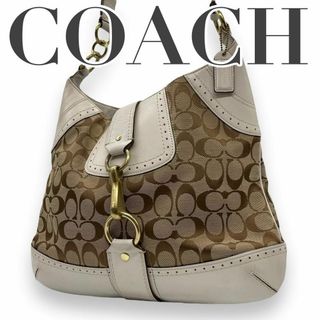 コーチ(COACH)のCOACH コーチ　e6 肩掛け　キャンバス　ハンドバッグ　10535 クリップ(ハンドバッグ)