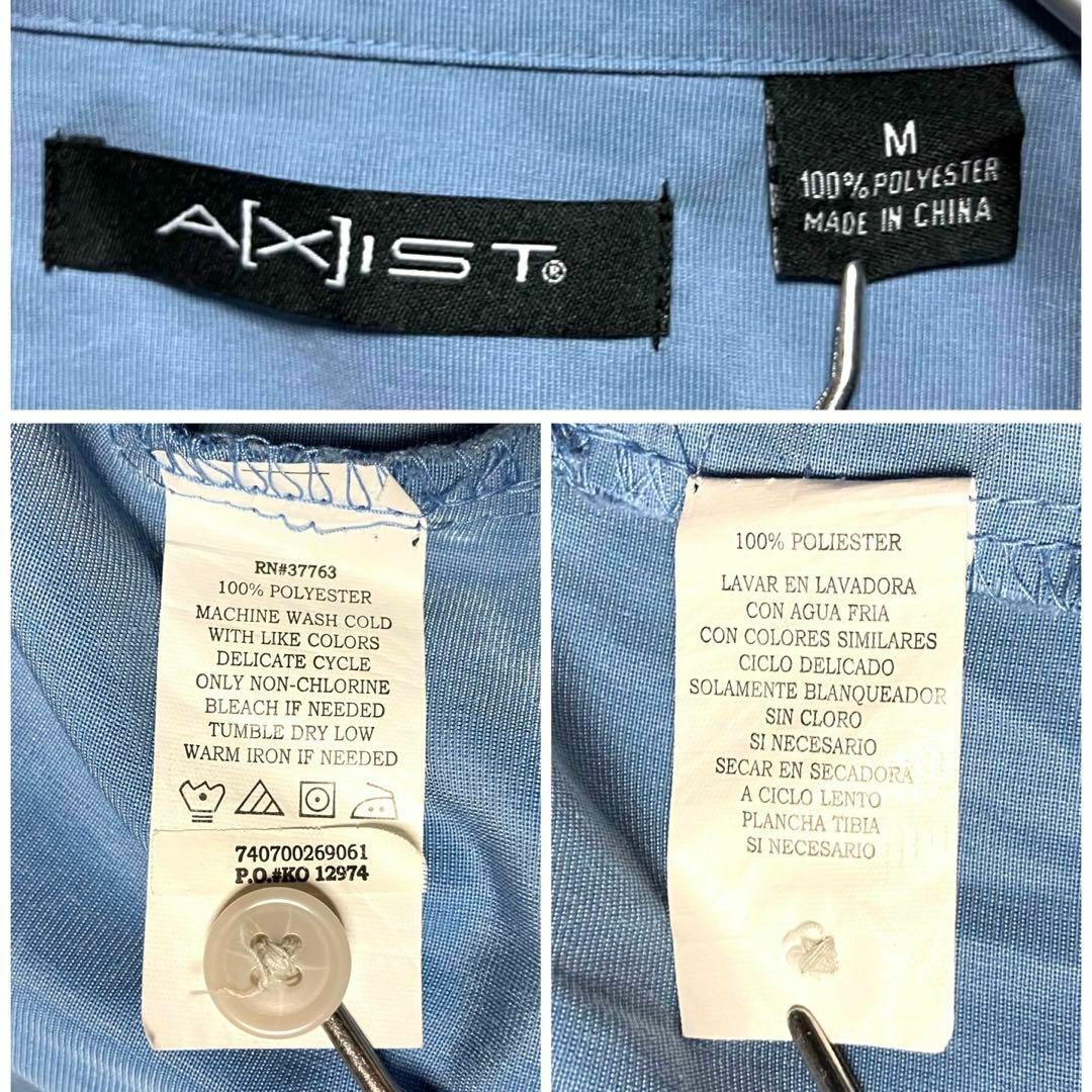 US古着ヴィンテージレトロキューバシャツ開襟くすみブルーy2kプリーツ【g36】 メンズのトップス(シャツ)の商品写真