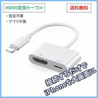 iPhone HDMI 変換アダプタ iPad 画面共有 テレビ TV f2m