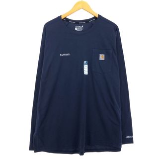 カーハート(carhartt)のデッドストック DEADSTOCK カーハート Carhartt FORCE RELAXED FIT ロングTシャツ ロンT メンズXL /eaa399839(Tシャツ/カットソー(半袖/袖なし))