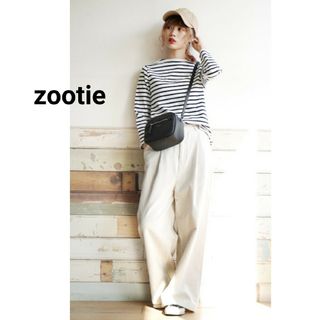 ズーティー(Zootie)の定番人気　ズーティー　フレンチボーダーバスクカットソー　ベーシック　白黒　M(カットソー(長袖/七分))