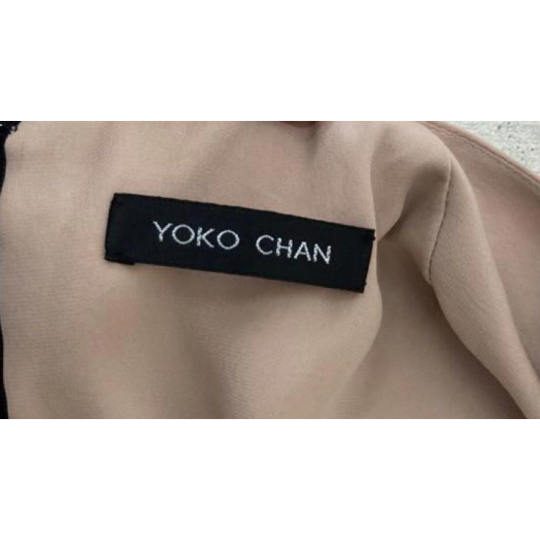 YOKO CHAN(ヨーコチャン)の希少ヨーコチャン　ピンク異素材使いコクーンワンピース36  ノースリーブ レディースのワンピース(ひざ丈ワンピース)の商品写真
