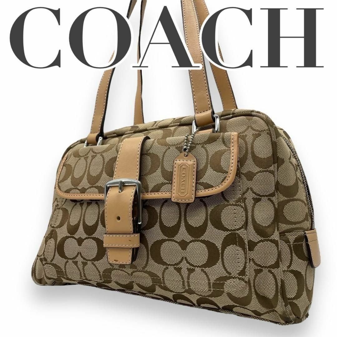 COACH(コーチ)のCOACH コーチ　e6 肩掛け　6846 ハンドバッグ　キャンバス ブラウン レディースのバッグ(ハンドバッグ)の商品写真