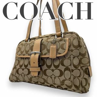 コーチ(COACH)のCOACH コーチ　e6 肩掛け　6846 ハンドバッグ　キャンバス ブラウン(ハンドバッグ)