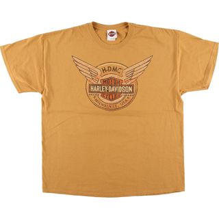 ハーレーダビッドソン(Harley Davidson)の古着 ハーレーダビッドソン Harley-Davidson 鷲柄 イーグル柄 モーターサイクル バイクTシャツ メンズXL /eaa450986(Tシャツ/カットソー(半袖/袖なし))