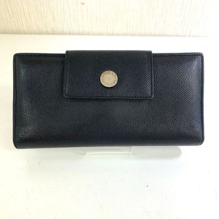 BVLGARI - Ｒ　極美品 BVLGARI レザー3つ折り長財布 ブラック