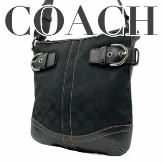 コーチ(COACH)のCOACH コーチ　e6 肩掛け　3577 ワンショルダーバッグ キャンバス　黒(ショルダーバッグ)