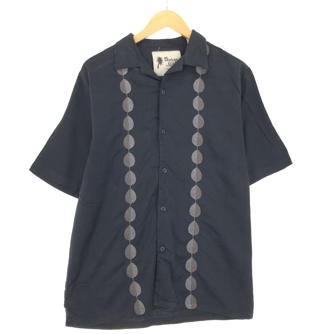 古着 VINTAGE SILK 半袖 オープンカラー シルクシャツ メンズM /eaa450249 メンズのトップス(シャツ)の商品写真