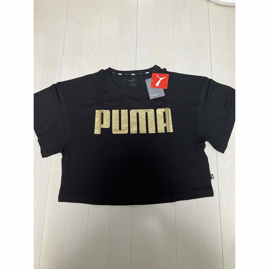 PUMA(プーマ)の新品　プーマ　PUMA レディースTシャツ　ショート丈　ダンス　ヨガ　Lサイズ レディースのトップス(Tシャツ(半袖/袖なし))の商品写真