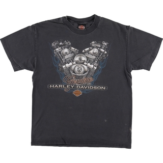 ハーレーダビッドソン(Harley Davidson)の古着 00年代 ハーレーダビッドソン Harley-Davidson モーターサイクル バイクTシャツ USA製 /eaa450911(Tシャツ/カットソー(半袖/袖なし))