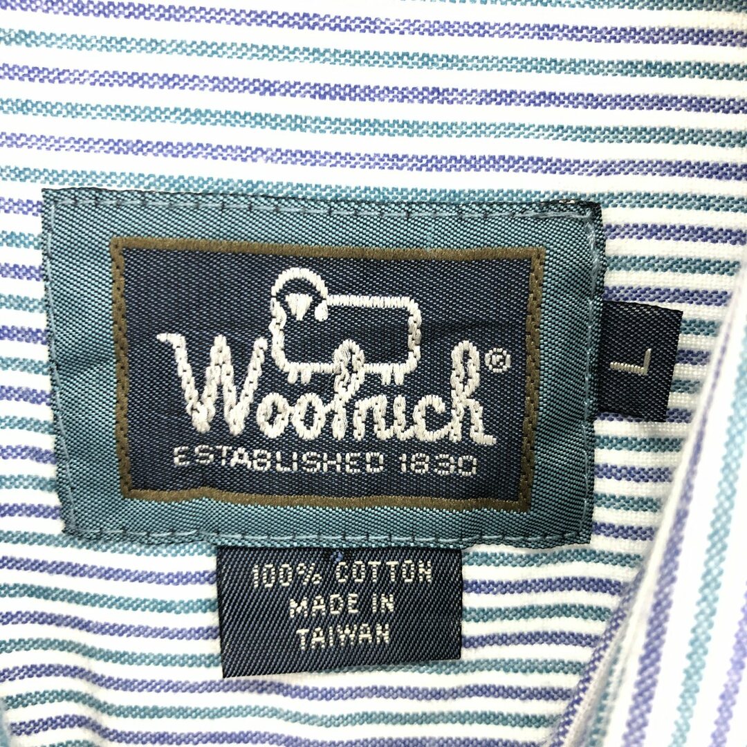 WOOLRICH(ウールリッチ)の古着 90年代 ウールリッチ WOOLRICH 半袖 ストライプシャツ メンズL ヴィンテージ /eaa450231 メンズのトップス(シャツ)の商品写真