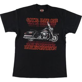 ハーレーダビッドソン(Harley Davidson)の古着 90年代 ハーレーダビッドソン Harley-Davidson モーターサイクル バイクTシャツ USA製 メンズM ヴィンテージ /eaa450900(Tシャツ/カットソー(半袖/袖なし))