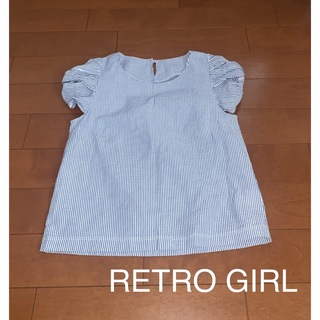 レトロガール(RETRO GIRL)のレトロガール retrogirl ストライプ　カットソー　Mトップス(Tシャツ/カットソー(半袖/袖なし))