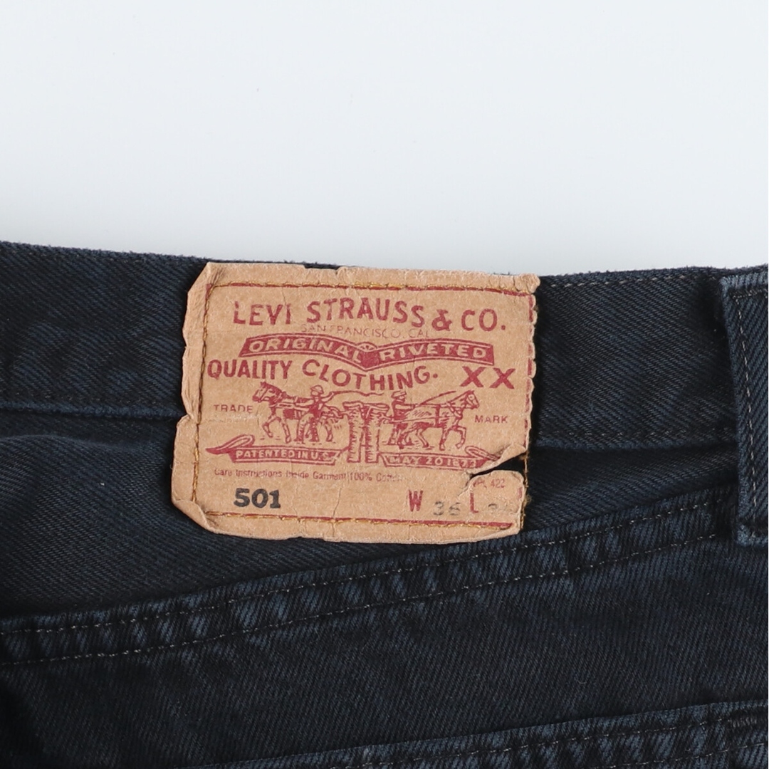 Levi's(リーバイス)の古着 90年代 リーバイス Levi's 501 ブラックデニム ストレートデニムパンツ 英国製 メンズw35 ヴィンテージ /eaa448727 メンズのパンツ(デニム/ジーンズ)の商品写真