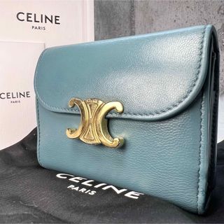 celine - 極美品 完備 CELINE 三つ折り スモールウォレット トリオンフ レディース