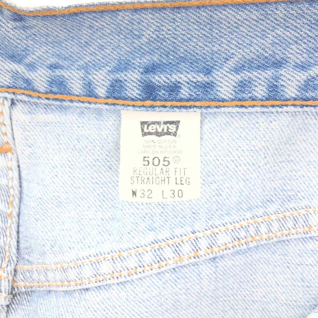 Levi's(リーバイス)の古着 90年代 リーバイス Levi's 505 REGULAR FIT STRAIGHT LEG テーパードデニムパンツ USA製 メンズw30 ヴィンテージ /eaa391821 メンズのパンツ(デニム/ジーンズ)の商品写真