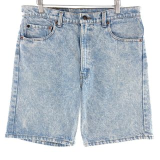 リーバイス(Levi's)の古着 90年代 リーバイス Levi's ケミカルウォッシュ デニムショーツ ショートパンツ USA製 メンズw36 ヴィンテージ  /eaa382438(ショートパンツ)