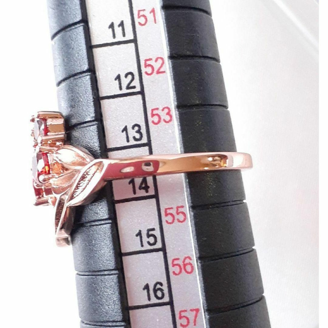 きらびやか ガーネットカラーCZ 585R刻印リング13-14号 レディースのアクセサリー(リング(指輪))の商品写真