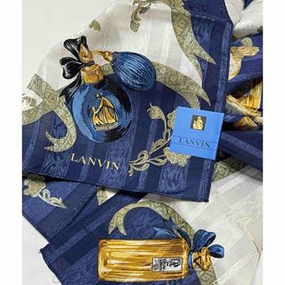 LANVIN - 【新品】ランバン❤️ハンカチ　シルク混　ミニスカーフ