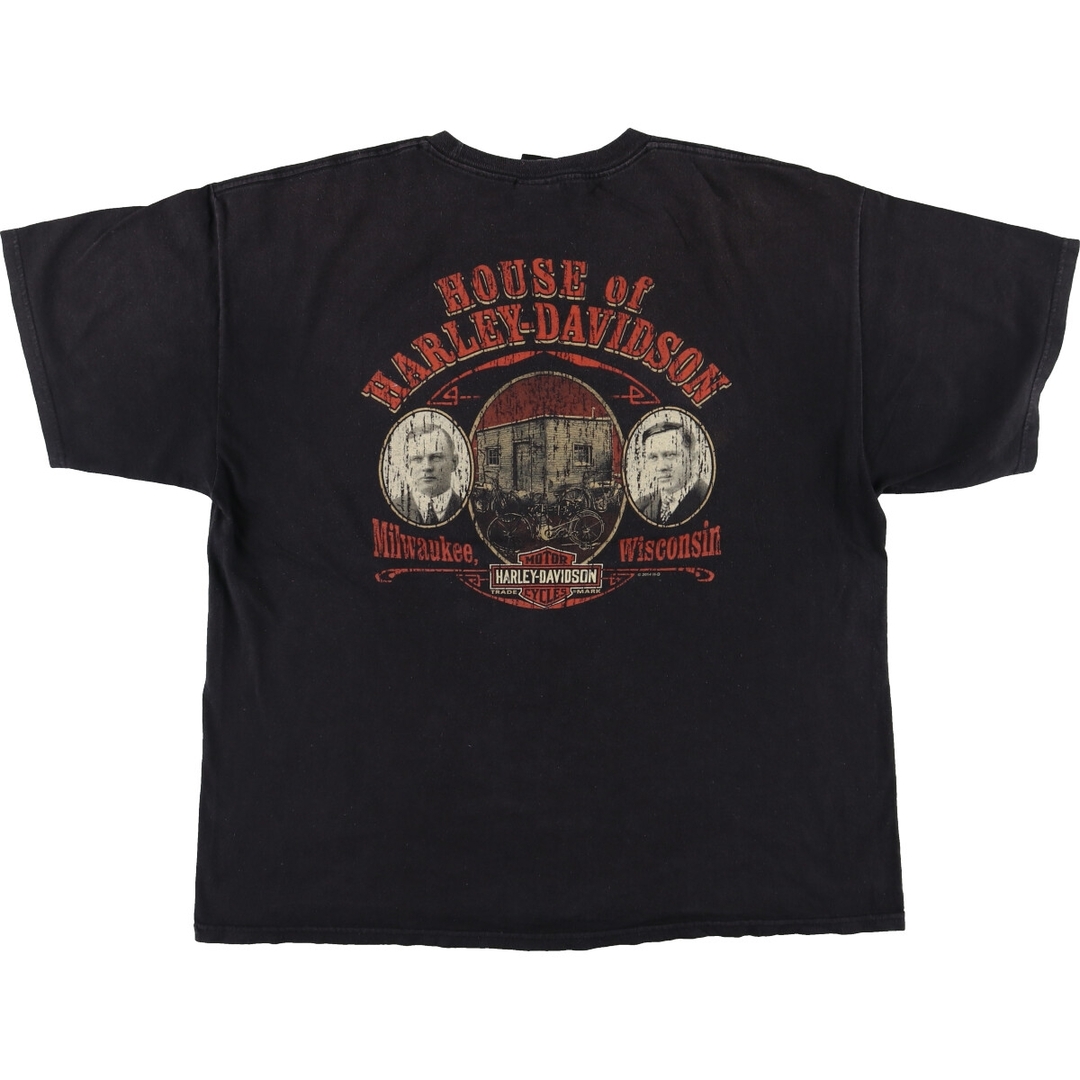 Harley Davidson(ハーレーダビッドソン)の古着 ハーレーダビッドソン Harley-Davidson モーターサイクル バイクTシャツ メンズXXL /eaa450990 メンズのトップス(Tシャツ/カットソー(半袖/袖なし))の商品写真