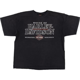 ハーレーダビッドソン(Harley Davidson)の古着 ハーレーダビッドソン Harley-Davidson モーターサイクル バイクTシャツ メンズXXL /eaa450990(Tシャツ/カットソー(半袖/袖なし))