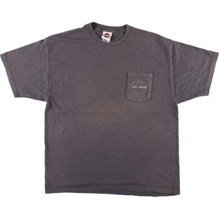 ハーレーダビッドソン(Harley Davidson)の古着 ハーレーダビッドソン Harley-Davidson バックプリント モーターサイクル バイクTシャツ USA製 メンズXL /eaa450994(Tシャツ/カットソー(半袖/袖なし))