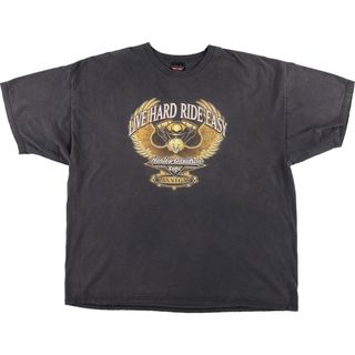 ハーレーダビッドソン(Harley Davidson)の古着 ハーレーダビッドソン Harley-Davidson CAFE LAS VEGAS 鷲柄 イーグル柄 モーターサイクル バイクTシャツ メンズXL /eaa450996(Tシャツ/カットソー(半袖/袖なし))