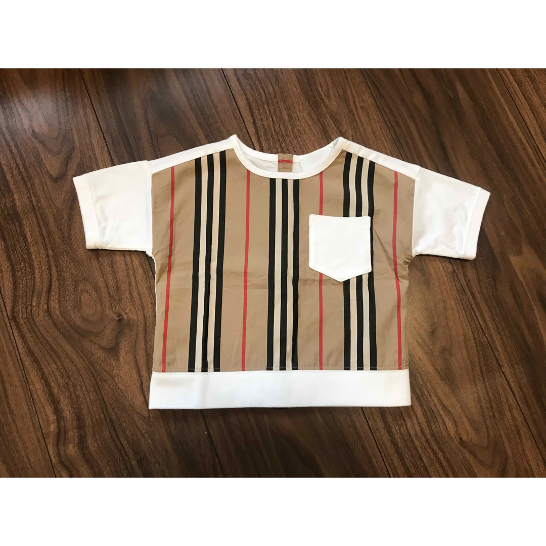 BURBERRY(バーバリー)の新品　バーバリー　Tシャツ　80   アイコンストライプ  ブラウス キッズ/ベビー/マタニティのベビー服(~85cm)(Ｔシャツ)の商品写真