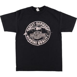 ハーレーダビッドソン(Harley Davidson)の古着 ハーレーダビッドソン Harley-Davidson 鷲柄 イーグル柄 モーターサイクル バイクTシャツ メンズM /eaa450985(Tシャツ/カットソー(半袖/袖なし))