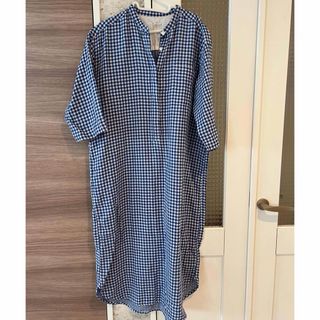 MUJI (無印良品)(ギンガムチェック ・ ロングワンピース/マキシ MUJI (無印良品)(ギンガムチェック ・ ロングワンピース/マキシ