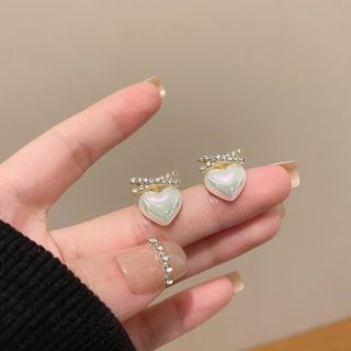 【人気】パール　ピアス　小ぶり　アクセサリー　ゴールド　ハート　結婚式　(ピアス)