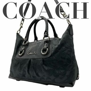 コーチ(COACH)のCOACH コーチ　e8 キャンバス f15443 ハンドバッグ　2way 黒(ハンドバッグ)