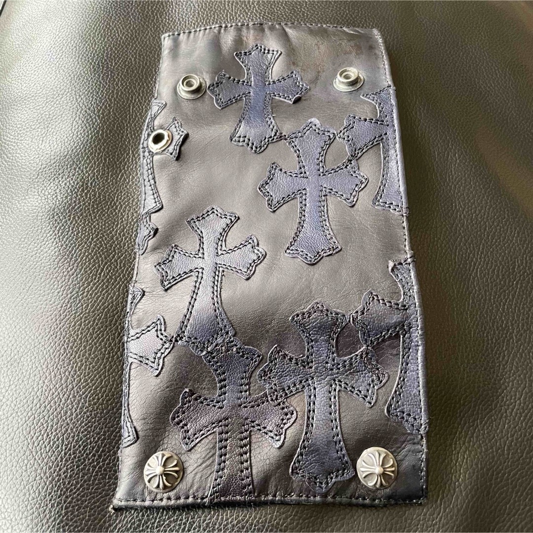 Chrome Hearts(クロムハーツ)のクロムハーツ　３フォールド　財布　アフターカスタム メンズのファッション小物(折り財布)の商品写真