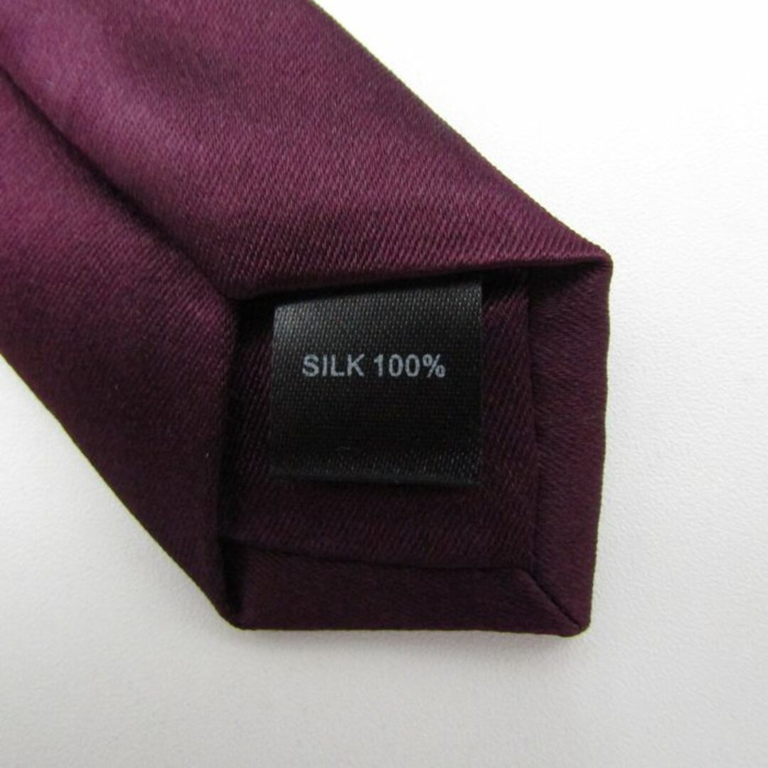 スーツセレクト ブランド ネクタイ 無地 シルク PO  メンズ ワインレッド SUIT SELECT メンズのファッション小物(ネクタイ)の商品写真