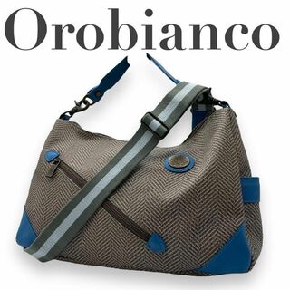 オロビアンコ(Orobianco)の美品　オロビアンコ　e8 キャンバス　ハンドバッグ　2way ショルダーバッグ(ハンドバッグ)