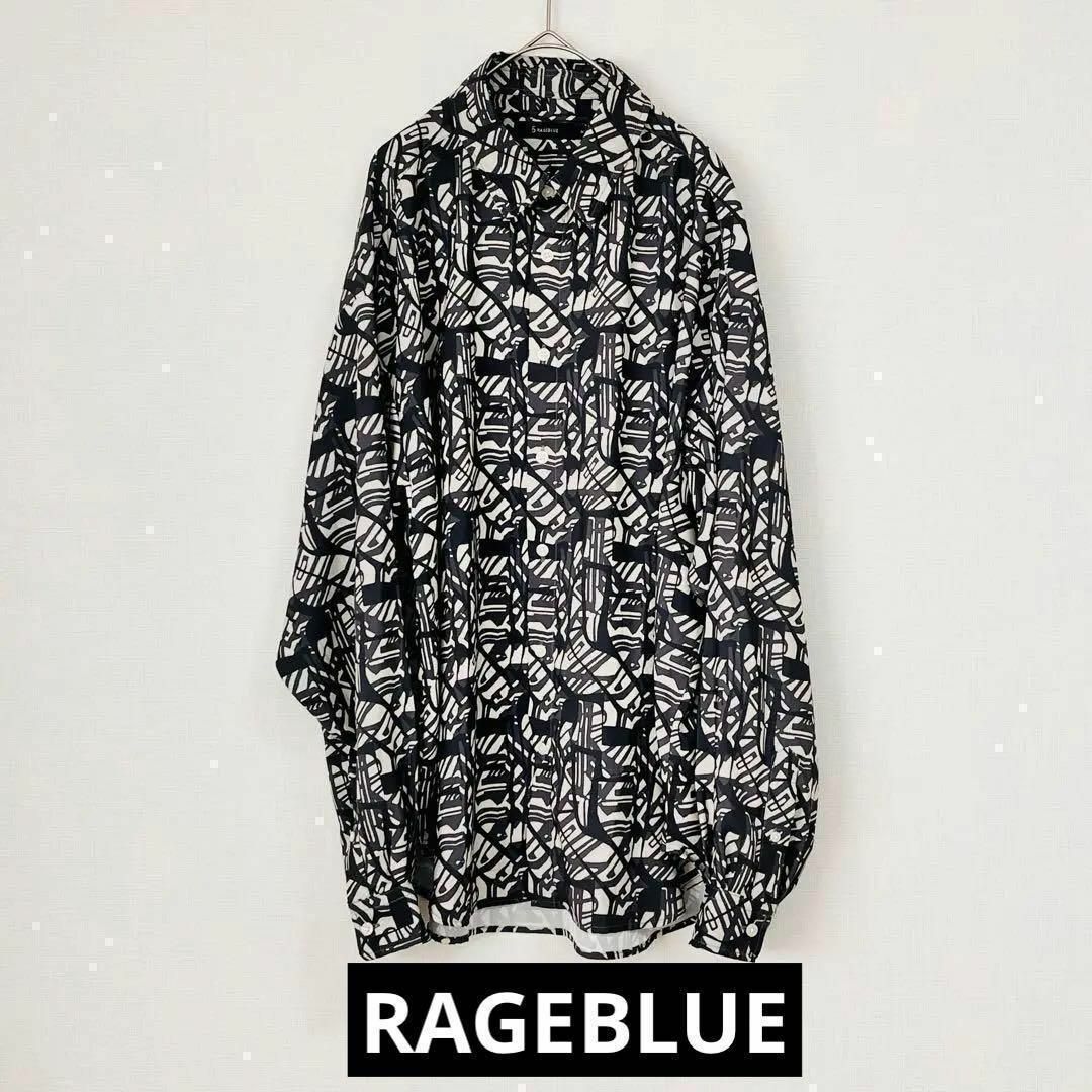 RAGEBLUE(レイジブルー)の【RAGEBLUE】メンズ　ラグイージー総柄長袖シャツ メンズのトップス(シャツ)の商品写真
