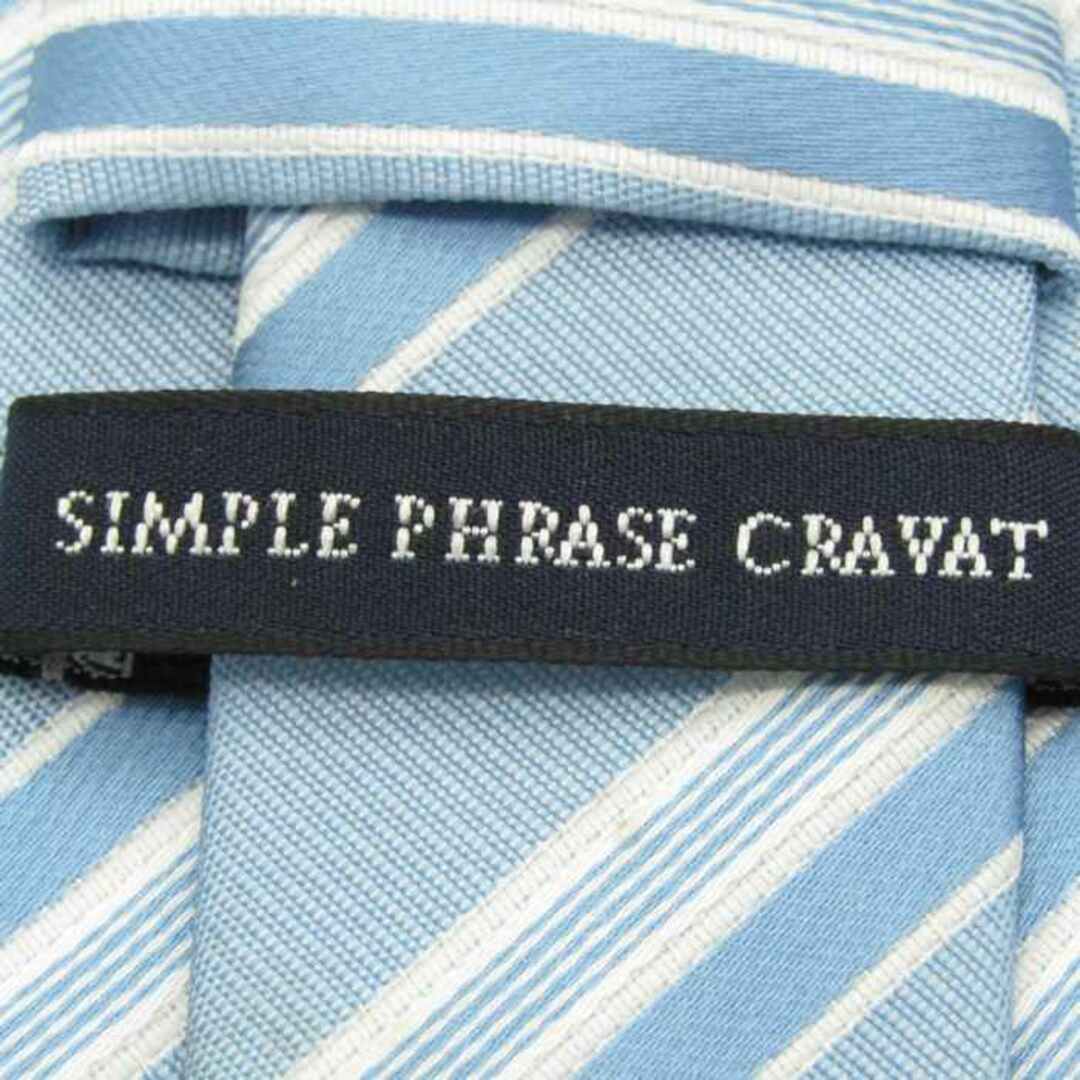 シンプルフレーズクラバット ブランド ネクタイ ストライプ柄 PO  メンズ ブルー SIMPLE PHRASE CRAVAT メンズのファッション小物(ネクタイ)の商品写真