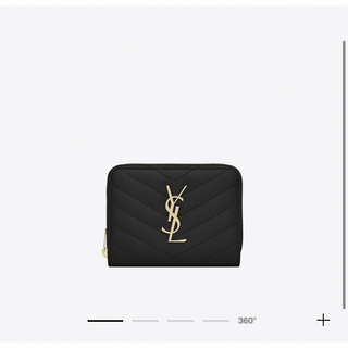 Yves Saint Laurent - イブサンローラン 折りたたみ財布ブラック