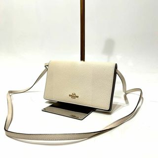 コーチ(COACH)の【美品】　COACH ショルダーバッグ　ウォレット　レザー　シボ革(ショルダーバッグ)